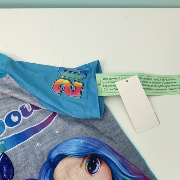 Rainbow High Pajamas Girls Size XS 4/5 Cozy Soft Romper One Piece Hooded NWT - Picture 5 of 8